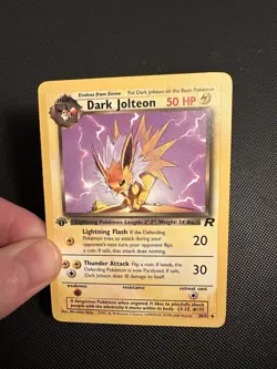 Pokemon Card 1st Edition Dark Jolteon 38/82 - Team Rocket 2000 WoTC Vintage - Image 1