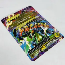 Pokemon Mega M Rayquaza EX Roaring Skies Ultra Rare Card 61/108 Full Art Holo - Image 3