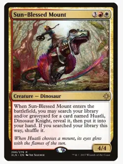 Sun-Blessed Mount #288 Ixalan (XLN) Magic Card in a Protective Sleeve - Image 1