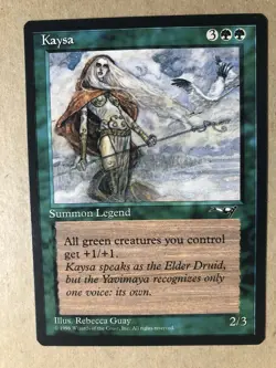 Kaysa MtG Magic the Garthering Alliances Green Legend Rare - Image 1
