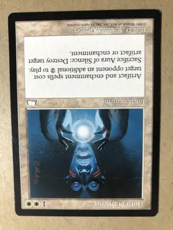 NM Aura of Silence Weatherlight Mtg Magic the Gathering - Image 3
