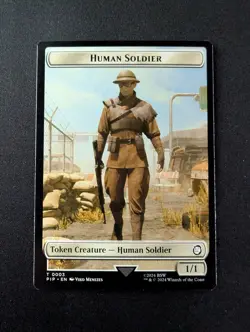 SETTLEMENT 8 // HUMAN SOLDIER 3 MTG Fallout Tokens - Image 2