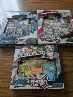 New Pokemon White Flare Black Bolt Binder Collection Poster Collection Sealed - Image 1