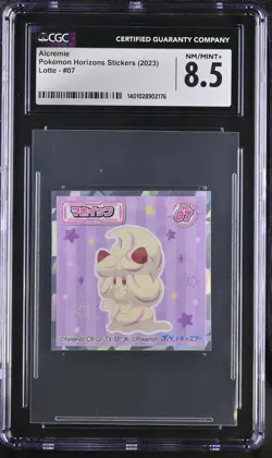CGC 8.5 2023 Pokemon Horizons Stickers #07 Alcremie - Image 1