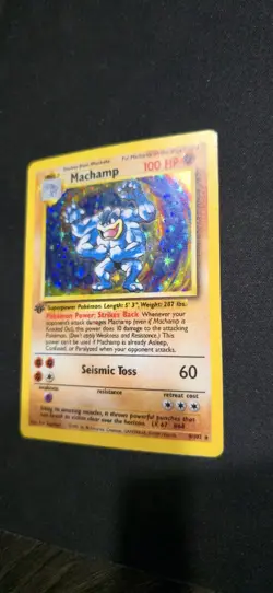 Pokemon TCG Machamp Holo 1st Edition Unlimited Rare Card Base Set 8/102 - Image 2