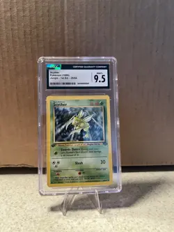 Pokemon TCG Scyther 26/64 1st Edition Jungle Set Non-Holo Rare CGC 9.5 - Image 1