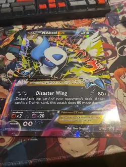 JUMBO Pokemon XY XY63 M/Mega ABSOL EX OVERSIZED Holo Promo Card - Image 2