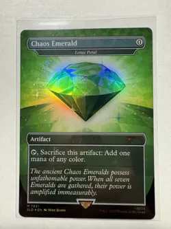 Chaos Emerald (Lotus Petal) Green 7031 Secret Lair Drop Sonic Bonus MTG NM FOIL - Image 1