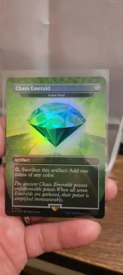 Chaos Emerald (Lotus Petal) Green 7031 Secret Lair Drop Sonic Bonus MTG NM FOIL - Image 2