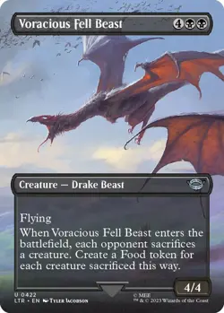 Foil - Voracious Fell Beast (Borderless) - 422 / NM / English MTG - Image 1