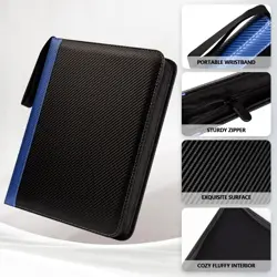 Trading Card Binder 9 Pocket PU Cover Card Collection Binder with 900 Top Loa... - Image 3