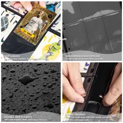Trading Card Binder 9 Pocket PU Cover Card Collection Binder with 900 Top Loa... - Image 5