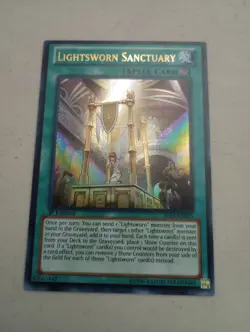 YUGIOH Ultra Rare Lightsworn Sanctuary SDLI-EN024 1st Edition - Image 1