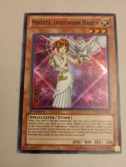 Minerva Lightsworn Maiden 1st Edition SDLI-EN002 Super Rare LP Yugioh - Image 1