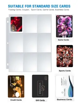 Trading Card Binder with 900 Pockets, Zipper Closure, Card Collection Album w... - Image 3