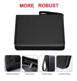 Trading Card Binder with 900 Pockets, Zipper Closure, Card Collection Album w... - Image 4