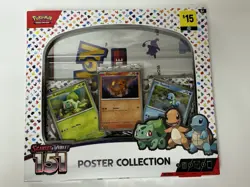 Pokemon Tcg 151 Poster Collection Box. New Double Swirl Squirtle Cosmo Card - Image 1