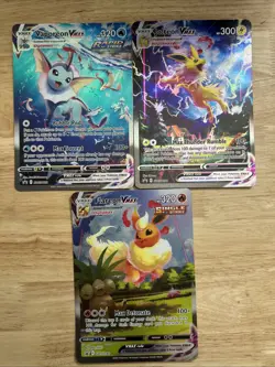 Pokemon TCG VMAX JUMBO Card Set Flareon SWSH180 Vaporeon SWSH182 Jolteon SWSH184 - Image 1
