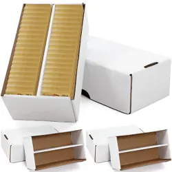 2 Pack 1600 Count Trading/Gaming Card Storage Box 2 Row Cardboard Storage Box... - Image 1