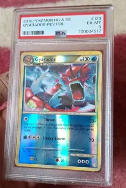 2010 Psa Graded Holo Shiny Gyarados Hg And Ss Pokemon Card 123/123 - Image 1