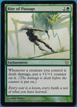 Rite of Passage FOIL Fifth Dawn PLD Green Rare MAGIC CARD (ID# 498069) ABUGames - Image 1