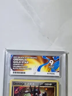 Greninja Gold Star Promo #SWSH144 Mint 9 Ace Graded Pokemon Card Holo - Image 3