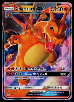 Pokemon Card - Charizard GX SM211 SM Sun & Moon Black Star Promo Holo - Image 1