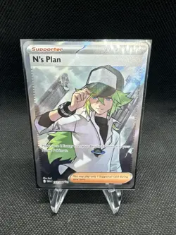 N's Plan 163/086 Full Art Black Bolt English Pokemon Card Near Mint - Image 1