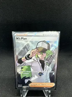 N's Plan 163/086 Full Art Black Bolt English Pokemon Card Near Mint - Image 2