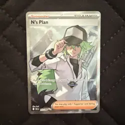 N's Plan 163/086 Full Art Black Bolt English Pokemon Card Near Mint - Image 1