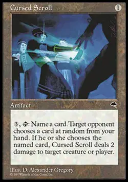 MTG English Cursed Scroll Medium Play Normal Tempest - Image 1