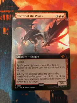 MTG Outlaws of Thunder Junction Terror of the Peaks Extended Art - Image 1