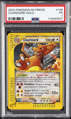 2003 POKEMON SKYRIDGE #146 CHARIZARD-HOLO PSA 1 - Image 1