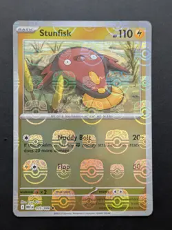 Stunfisk Master Ball Holo Rare 035/086 - Pokemon TCG - BB WF - Pack Fresh / NM - Image 1