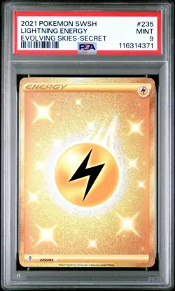 2021 POKEMON SWORD SHIELD 235 LIGHTNING ENERGY PSA 9 MT - Image 1