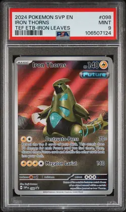 Iron Thorns PSA9 2024 Pokemon Svp En-Sv Black Star Promo #098 - Image 1