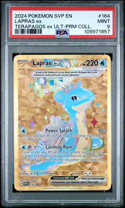 Lapras Ex PSA9 2024 Pokemon Svp En-Sv Black Star Promo Ult-Prm Coll. #164 - Image 1