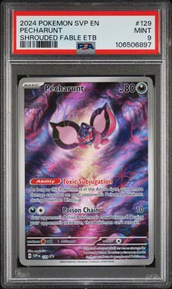 Pecharunt PSA9 2024 Pokemon Svp En-Sv Black Star Promo Shrouded Fable Etb #129 - Image 1