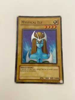 Yugioh Mystical Elf LOB-062 Super Rare Original Print | HP/DMG - Image 1