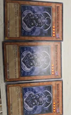 YUGIOH BARRIER STATUE OF THE ABYSS CDIP-EN018 1ST EDITION COMMON X3 (NM) - Image 1