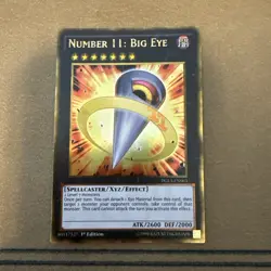 1x Yu-Gi-Oh! Number 11: Big Eye - PGL3-EN063 - Gold Rare - 1st Ed - NM YuGiOh - Image 1