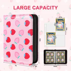 Card Binder for Girls Gifts,440 Cards Collectible Trading Card Holder Case wi... - Image 2