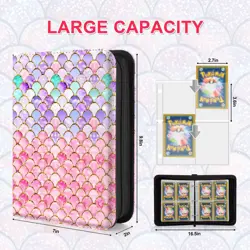 Card Binder for Girls Gifts,440 Cards Collectible Trading Card Holder Case wi... - Image 2