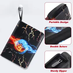 Trading Card Binder, 4 Pockets 400 Card Holder Collector Album with 50 Remova... - Image 2