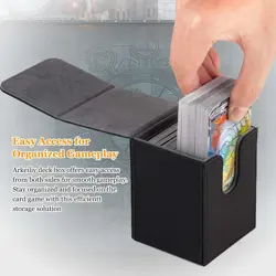 Card Deck Box, 110+ Storage MTG Deck Box with 50 Pcs Card Sleeve, Collectible Tr - Image 4