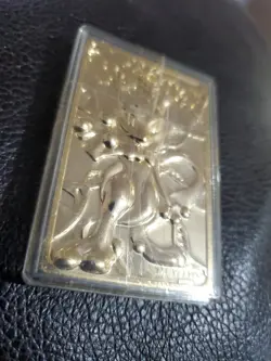 23K Gold Plated Pokemon Trading Card Mewtwo From Burger King 1999 - Image 2