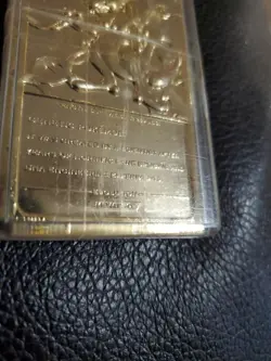 23K Gold Plated Pokemon Trading Card Mewtwo From Burger King 1999 - Image 4