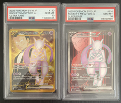 PSA 10 Pokemon Card Team Rocket's Mewtwo ex UR SR SEQ set 130/098 Glory sv10 - Image 1