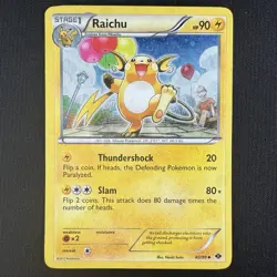 Pokemon TCG Raichu 40/99 Next Destinies Blister Cosmos Holo Bleed Swirl Card - Image 1