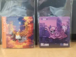 Pokemon Gameboy Lenticular 3D Cards Grimer/Muk And Ho-Oh, 2 Card Lot - Image 1
